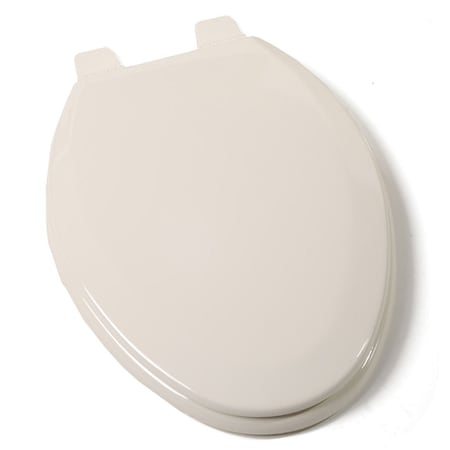 Jones Stephens Biscuit Premium Molded Wood Toilet Seat, Closed Front with Cover, QuicKlean, Elongated C024WD02